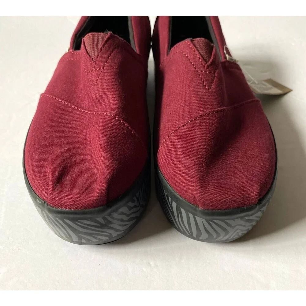 Toms Shoes Women's Size 7 Cabernet Canvas Alpargata Boardwalk NWT 🤩 HOST PICK! - Picture 4 of 14
